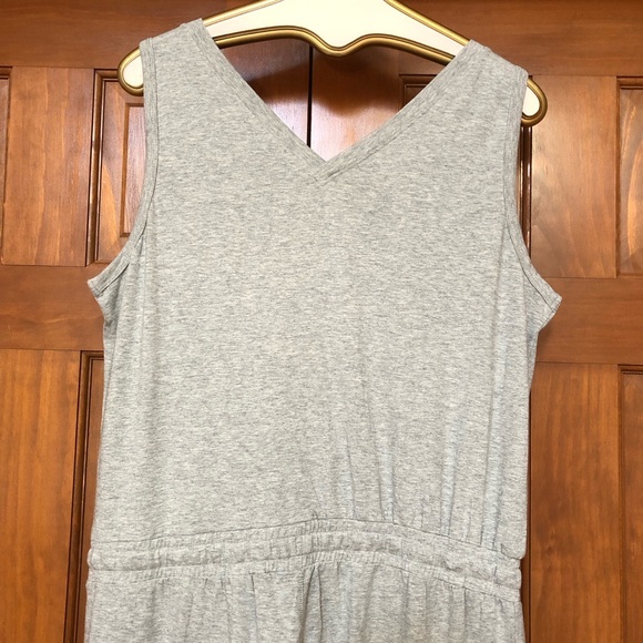 NWOT - Calvin Klein Gray Knit Jumpsuit w/Drawstring Elastic Waist - Picture 3 of 9